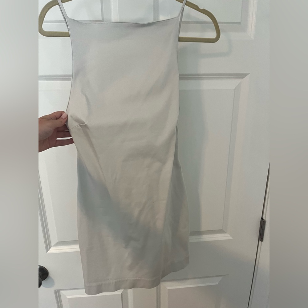 NBD X Maggie Macdonald Sanela Mini dress in cement gray